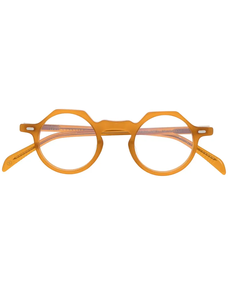 Lesca Brille mit rundem Gestell - Nude Nude