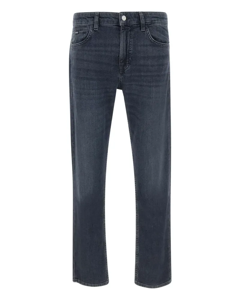 HUGO BOSS Five-Pocket-Jeans mit Logo-Patch - Blau Blau