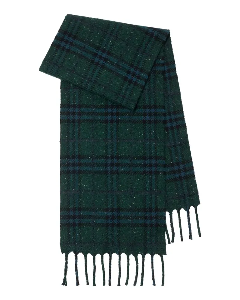 Burberry Karierter Schal mit Fransen - Grün Grün