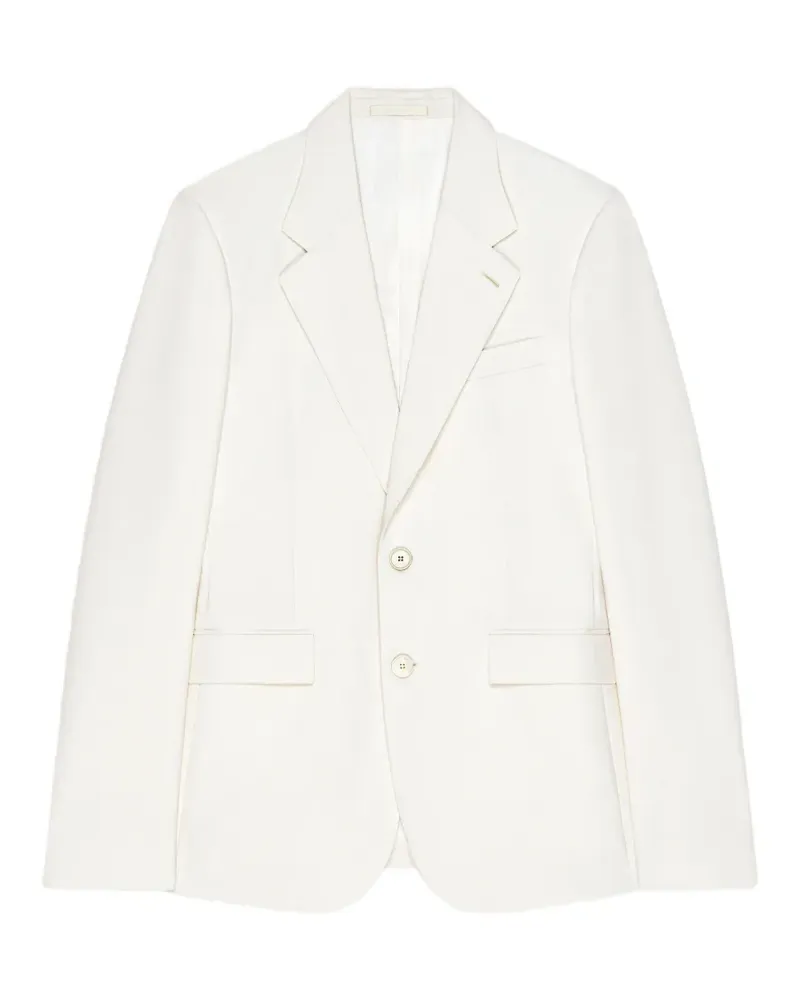 Givenchy Einreihige Jacke aus Wolle und Mohär - Weiß Weiß