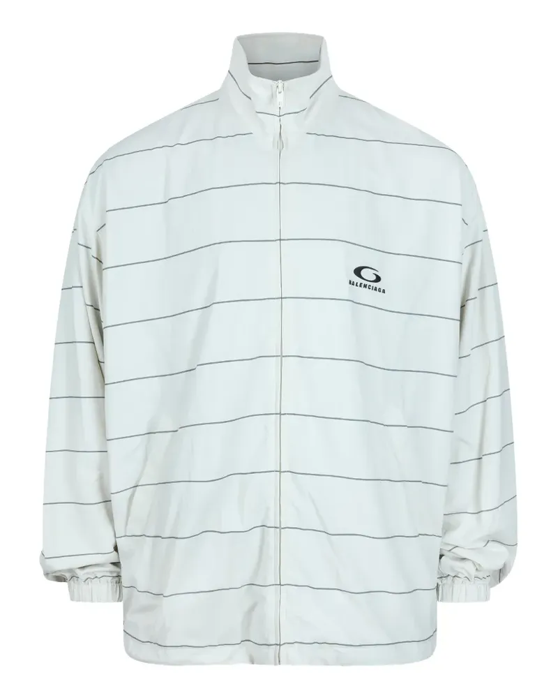Balenciaga Gestreifte Jacke mit Reißverschluss - Nude Nude