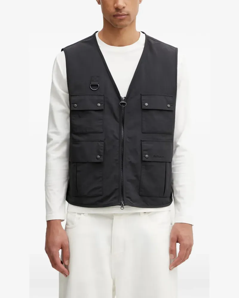 Barbour Flyfishing multi-pocket gilet - Schwarz Schwarz