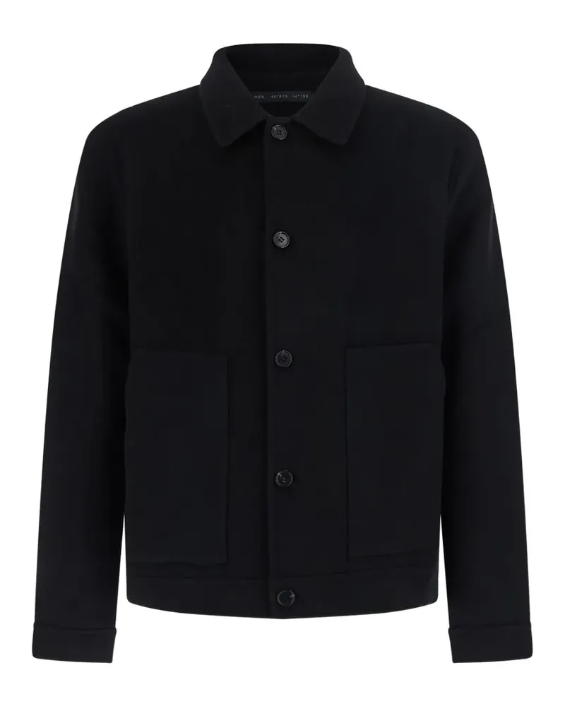 Low Brand Hemdjacke mit Knopfleiste - Schwarz Schwarz