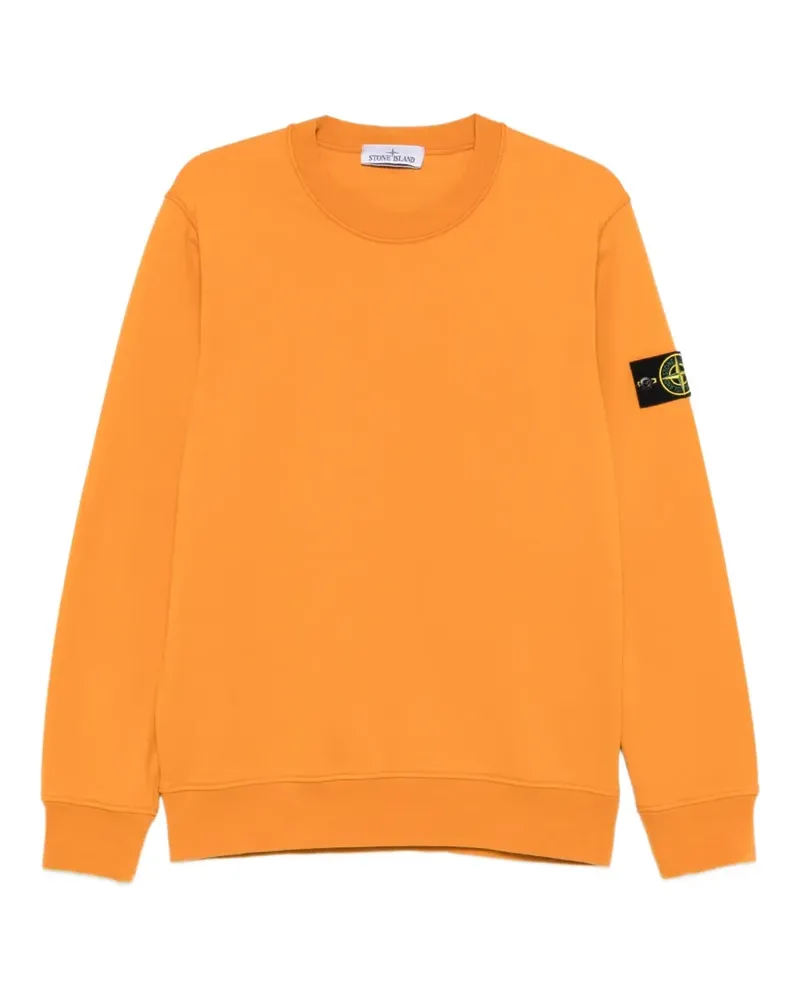 Stone Island Pullover mit Kompass-Patch - Orange Orange