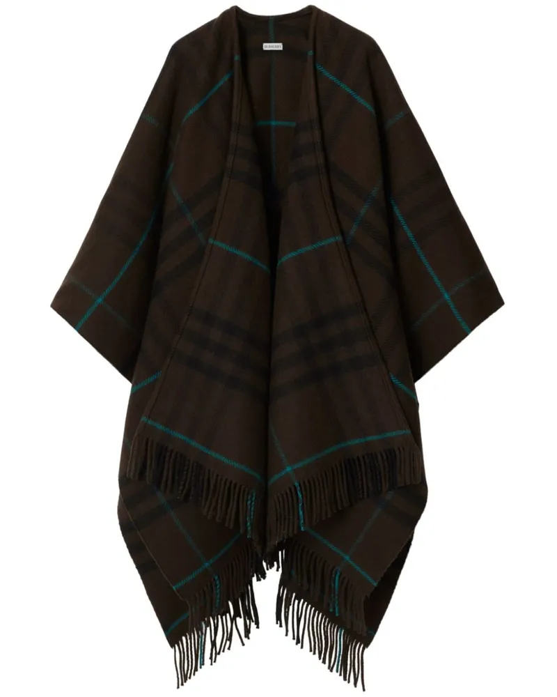 Burberry Cape mit Fransen - Braun Braun
