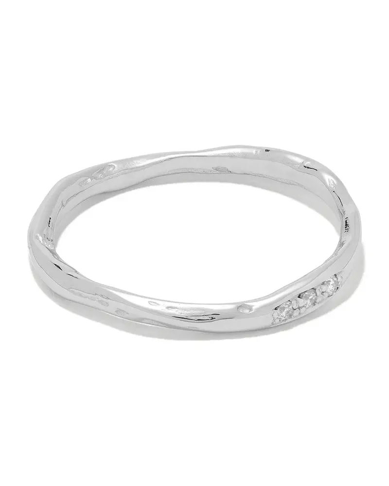 Wouters & Hendrix 18kt Weißgoldring mit Diamanten - Silber Silber