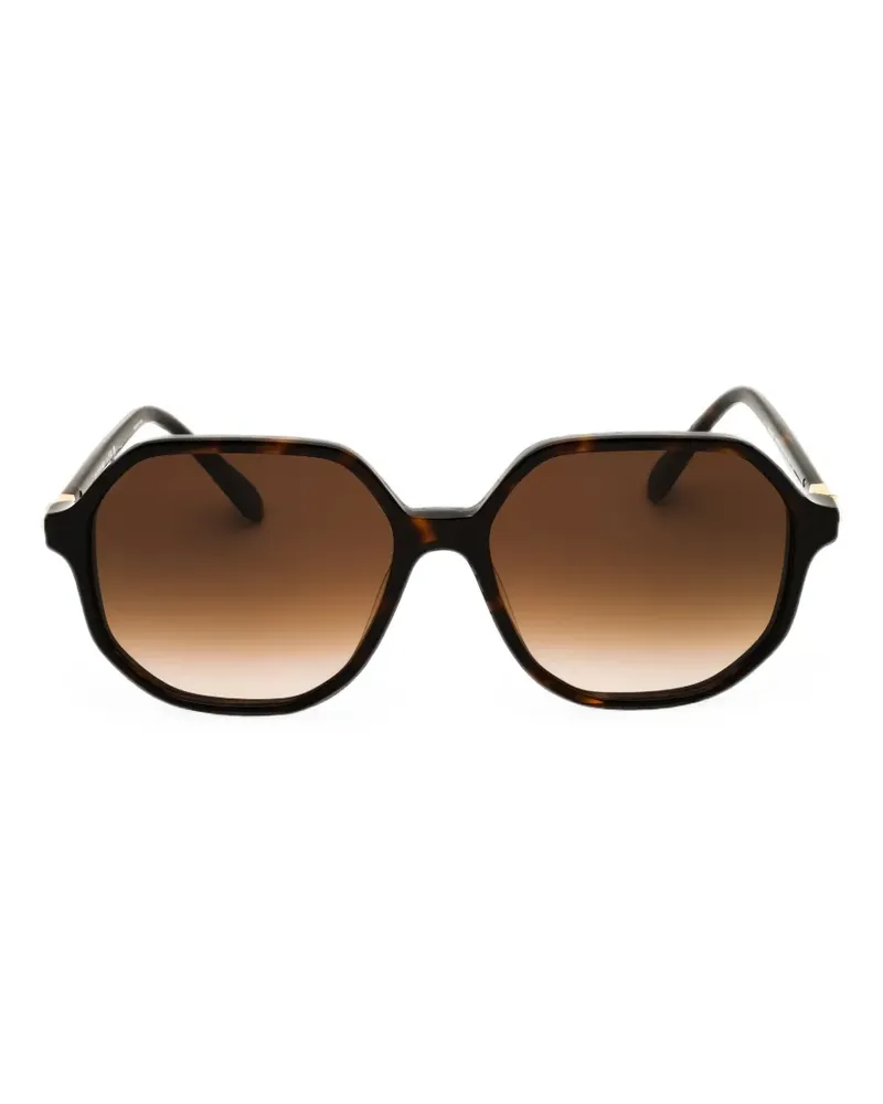 Swarovski tortoiseshell-effect square-frame sunglasses - Braun Braun