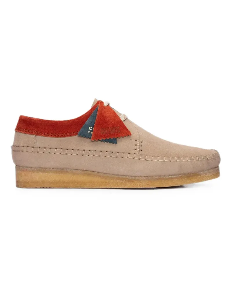 Clarks Weaver suede lace-up Derby shoes - Nude Nude