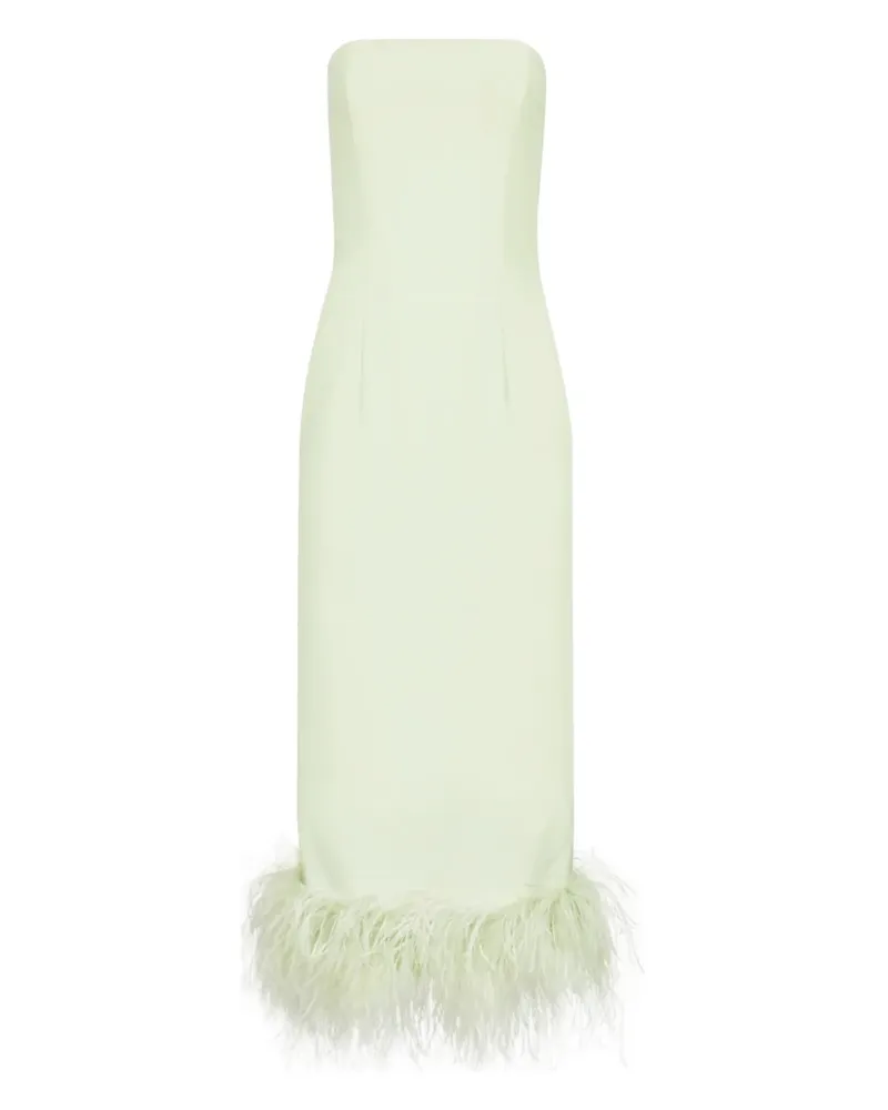16ARLINGTON Minikleid mit Federn - Grün Grün