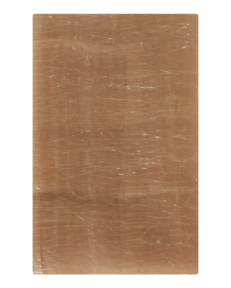 Faliero Sarti metallic-thread lightweight scarf - Braun Braun