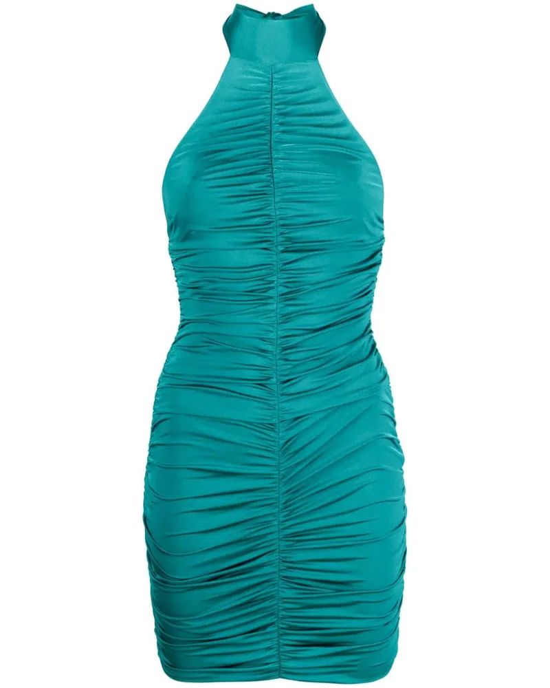 Noire Swimwear Gerafftes Neckholder-Minikleid - Grün Grün