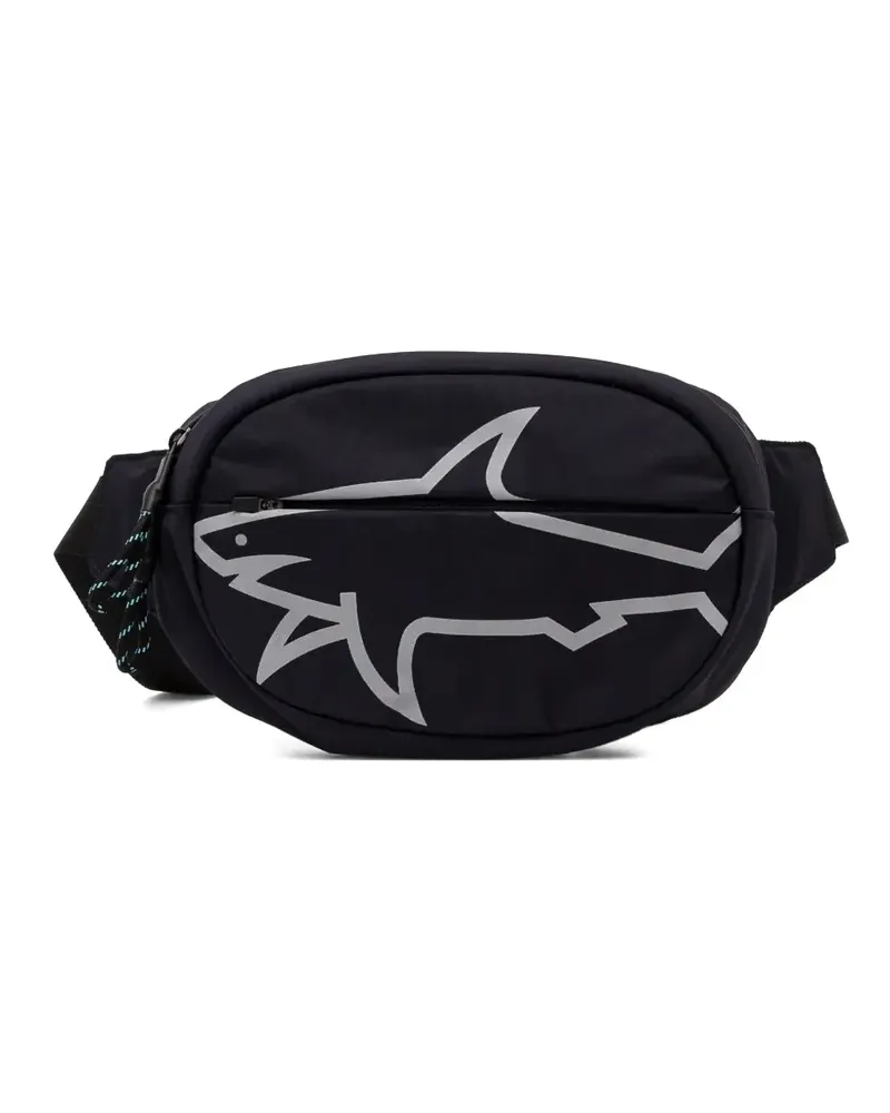 Paul & Shark Gürteltasche mit Logo-Print - Schwarz Schwarz