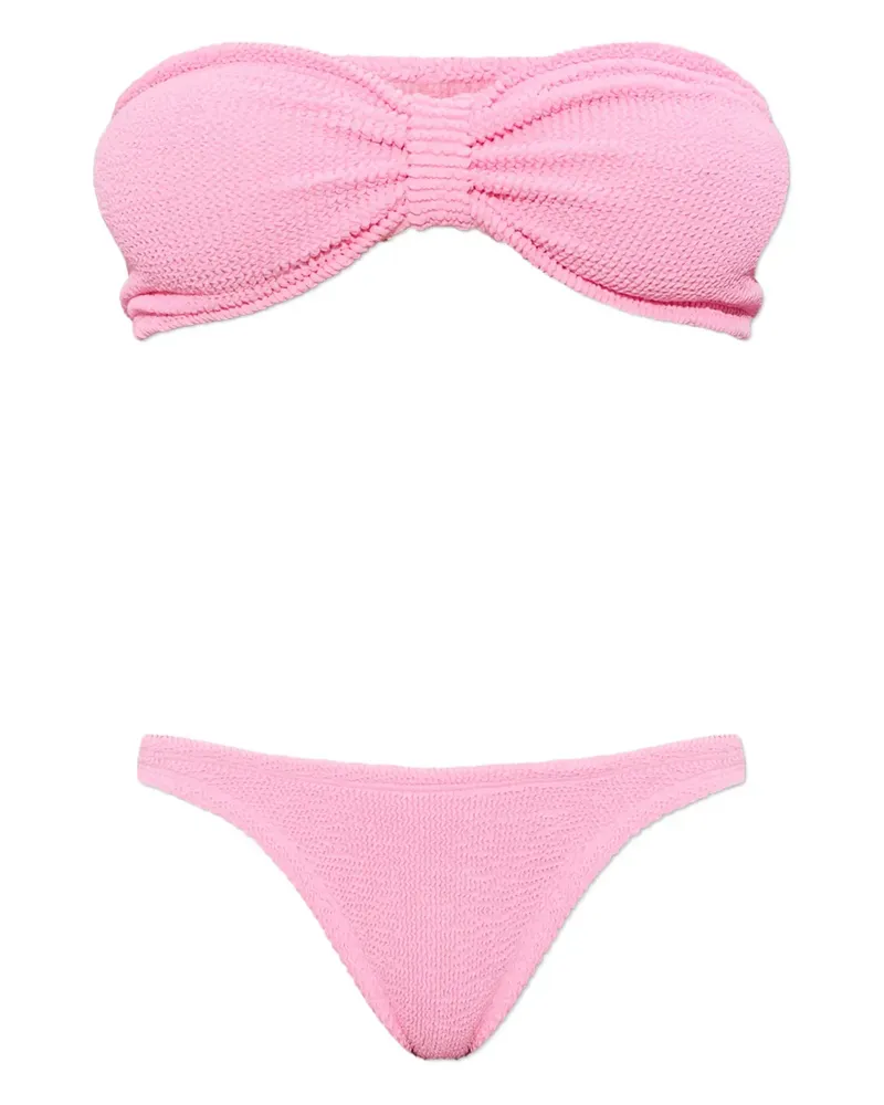 Hunza G Tina Bikini in Knitteroptik - Rosa Rosa