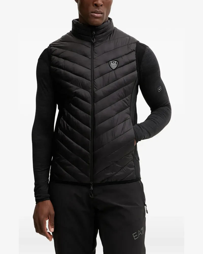 EA7 quilted gilet - Schwarz Schwarz