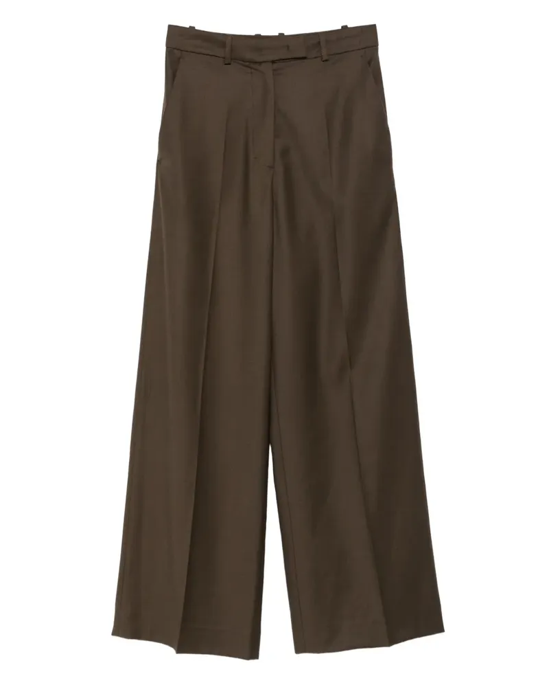 FRANKIE Shop Bundfaltenhose mit weitem Bein - Braun Braun