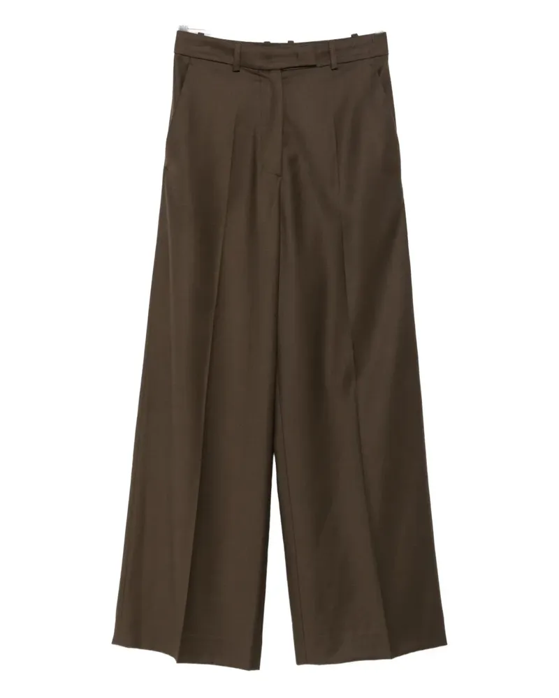 FRANKIE Shop Bundfaltenhose mit weitem Bein - Braun Braun