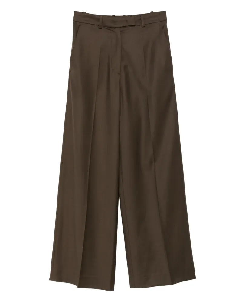 FRANKIE Shop Bundfaltenhose mit weitem Bein - Braun Braun