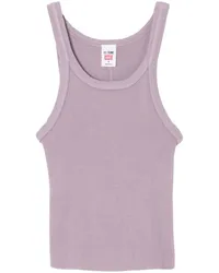 RE/DONE x Hanes Cropped-Trägershirt mit Rippung Violett