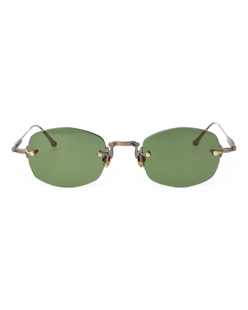MATSUDA M5015 Sonnenbrille mit geometrischem Gestell - Gold Gold