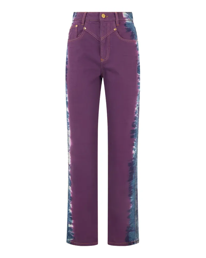 Alberta Ferretti tie-dye straight-leg jeans - Violett Violett
