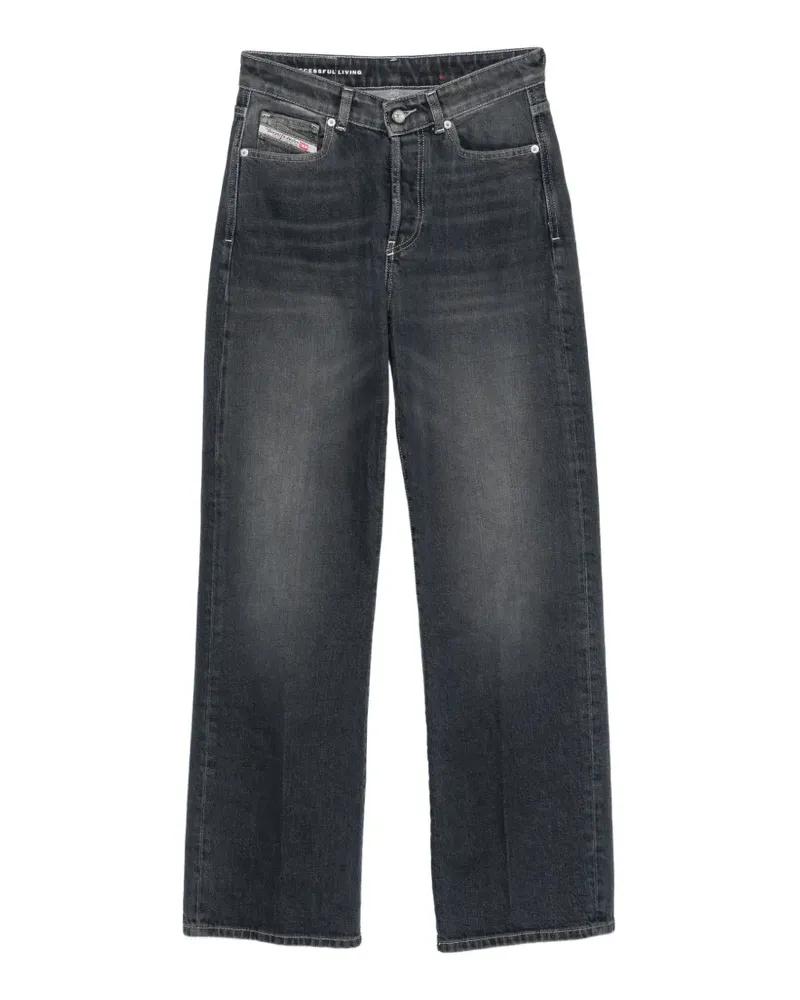 Diesel Ausgeblichene Straight-Leg-Jeans - Grau Grau