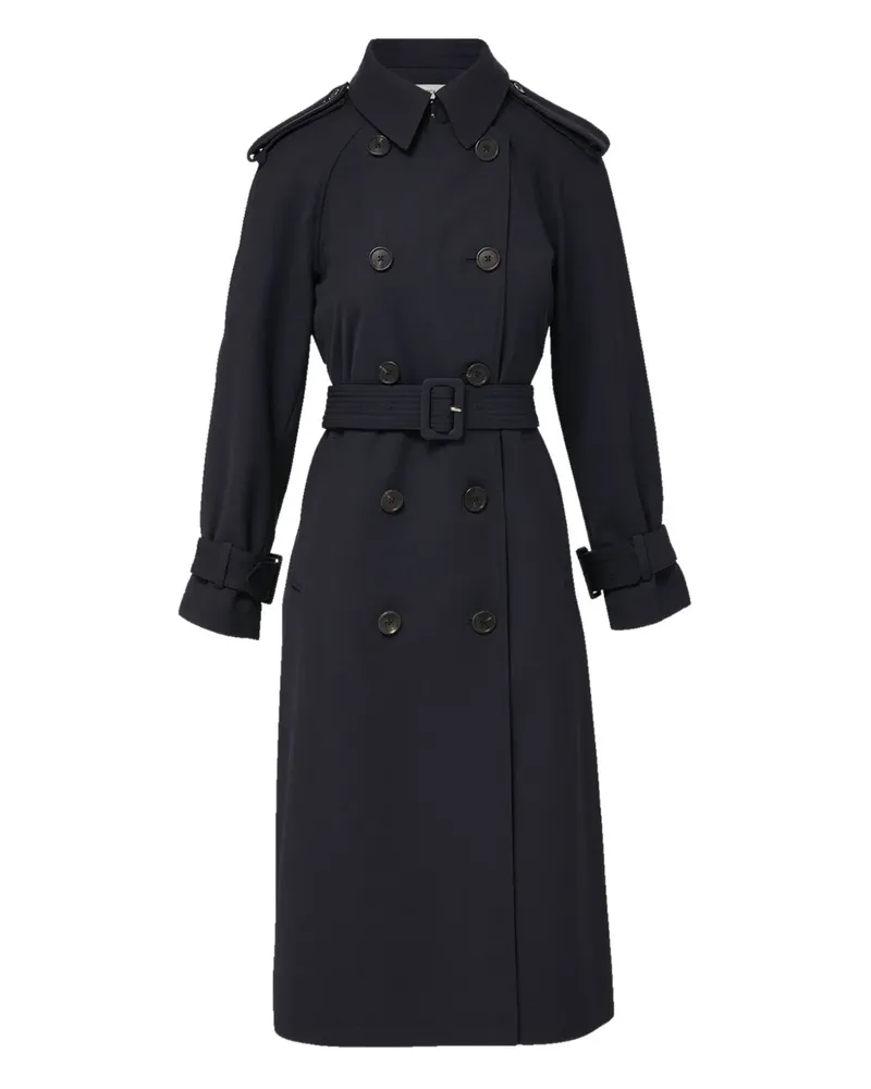 Veronica Beard Doppelreihiger Conneley Dickey Trenchcoat mit Gürtel - Blau Blau