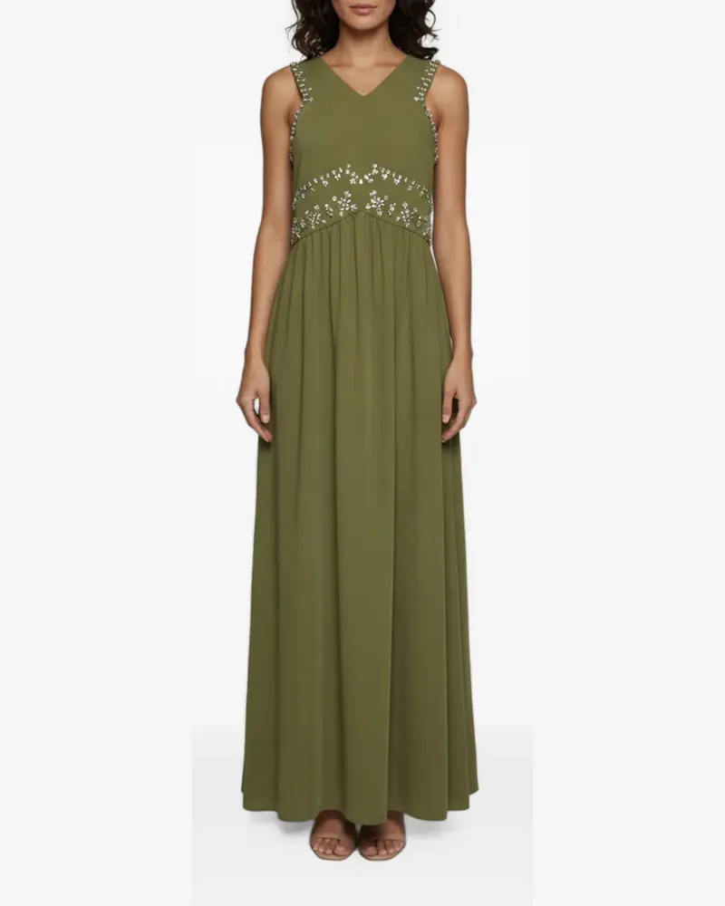 Tory Burch Langärmeliges Louisa Abendkleid - Grün Grün