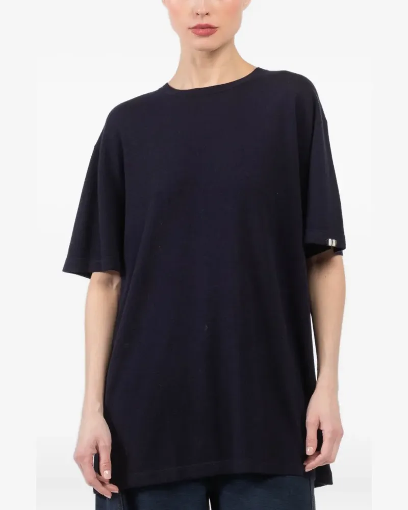 extreme cashmere T-Shirt mit Logo-Detail - Blau Blau