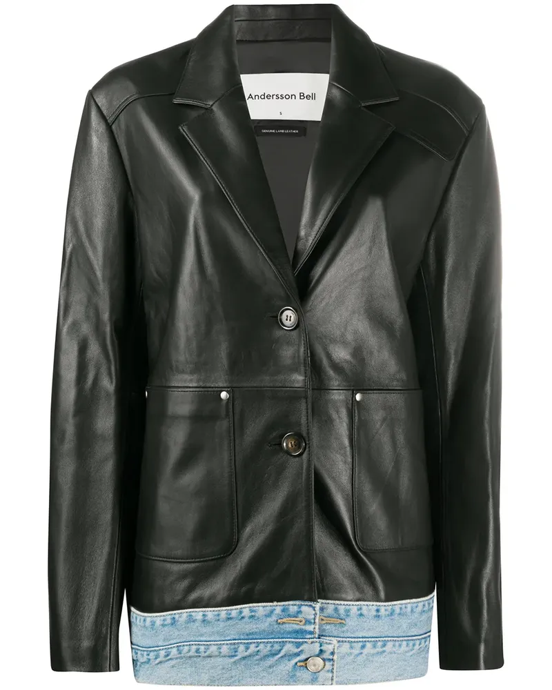 Andersson Bell Molly' Lederjacke - Schwarz Schwarz