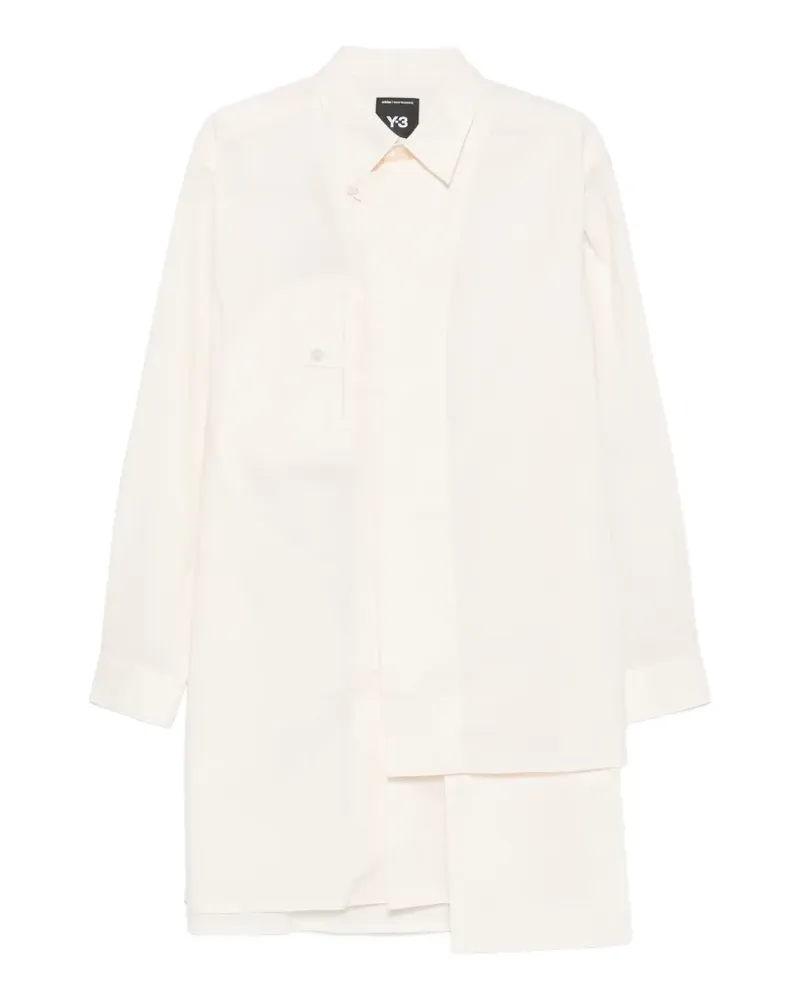 Y-3 layered-hem shirt - Nude Nude