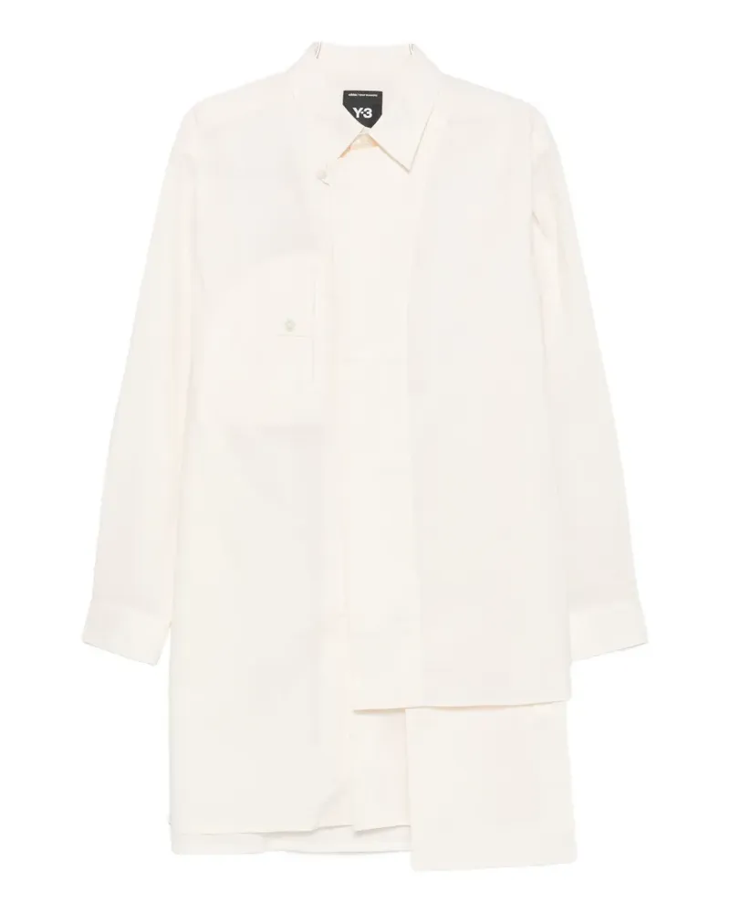 Y-3 layered-hem shirt - Nude Nude