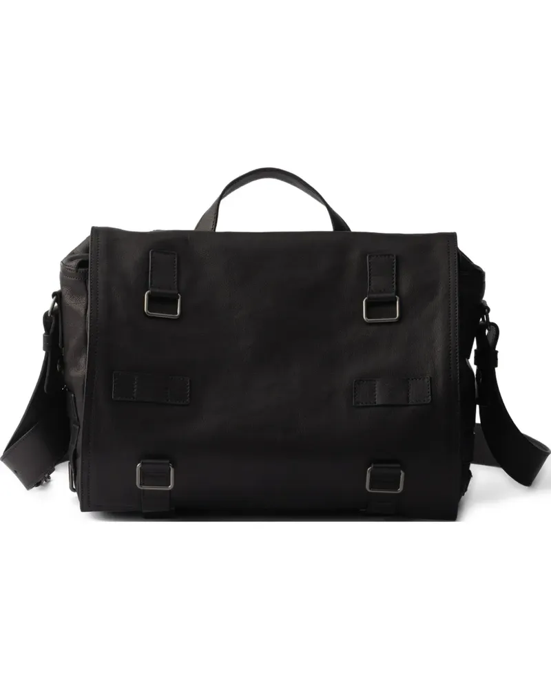 Prada Kuriertasche aus Leder - Schwarz Schwarz