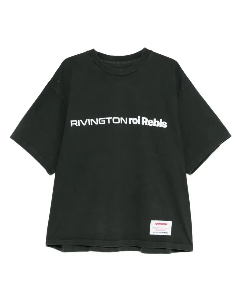 RRR123 T-Shirt mit Logo - Schwarz Schwarz