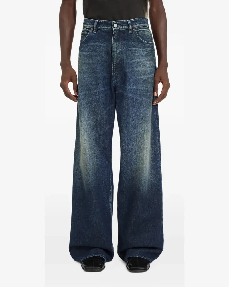 Maison Margiela Ausgeblichene Wide-Leg-Jeans - Blau Blau