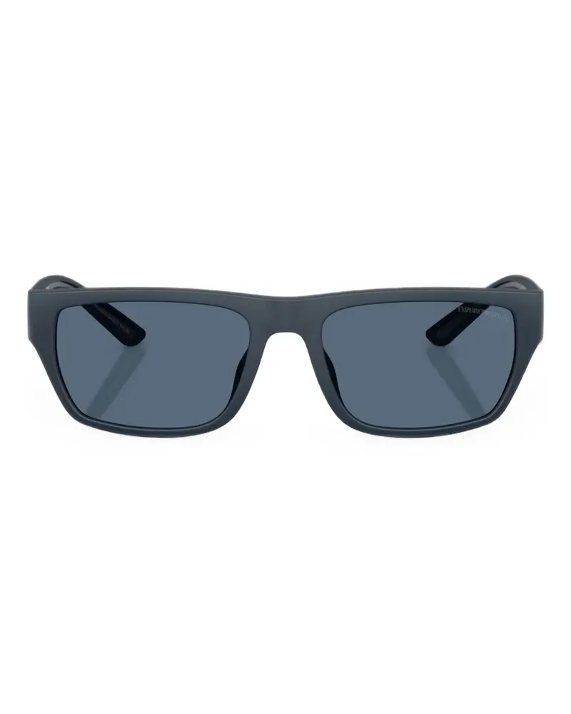 Emporio Armani rectangle-frame sunglasses - Blau Blau
