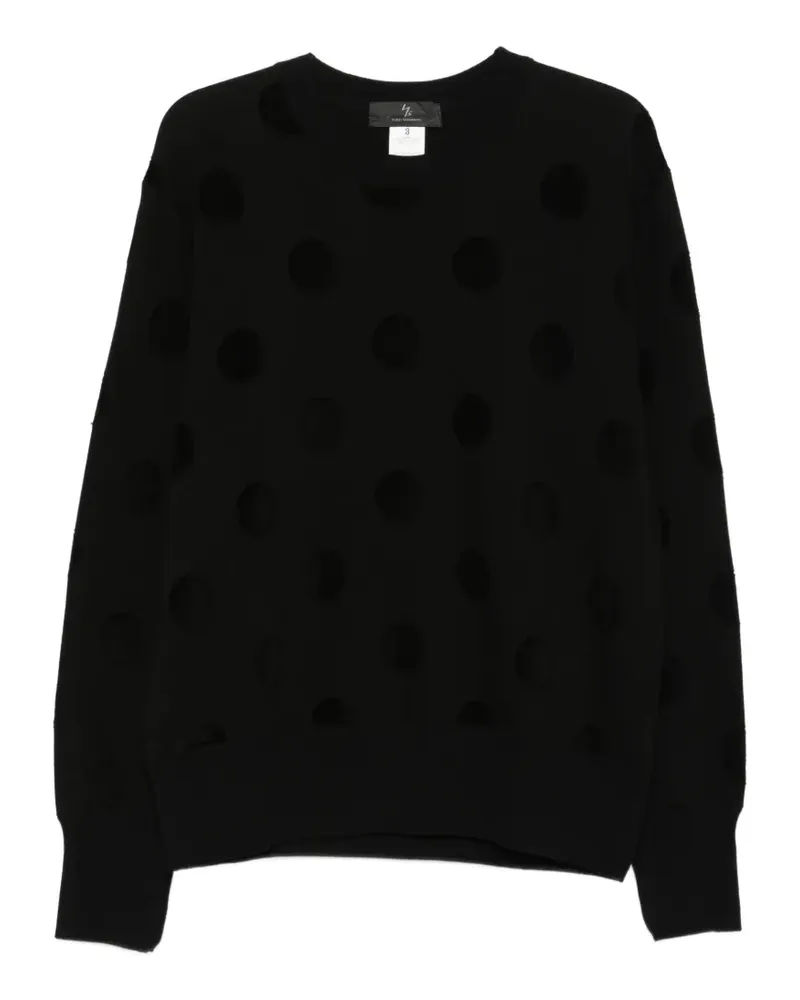 Yohji Yamamoto Pullover mit Polka Dots - Schwarz Schwarz