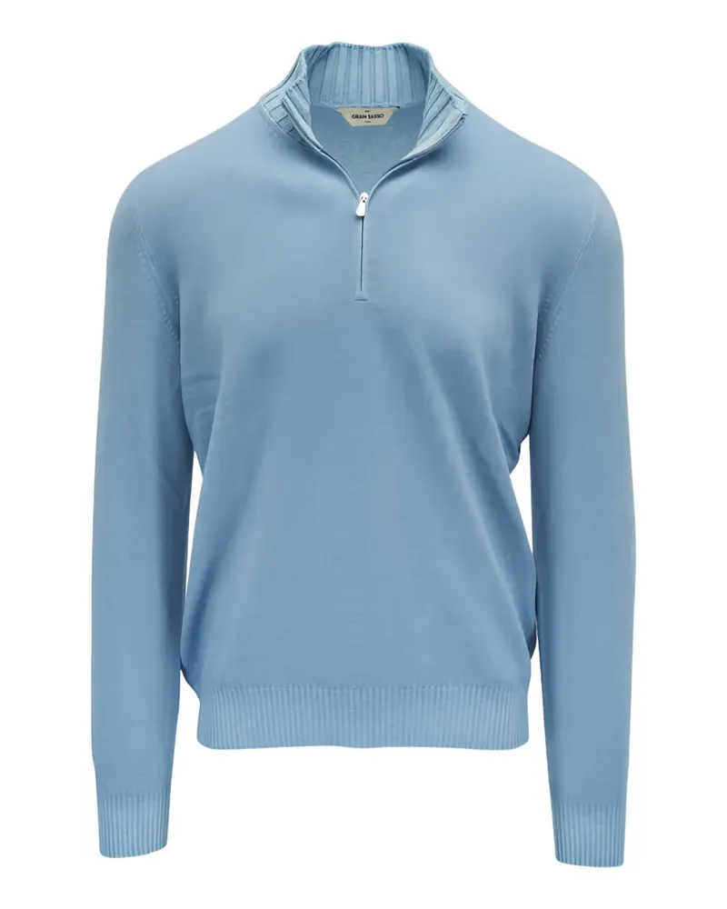 Gran Sasso half-zip sweater - Blau Blau