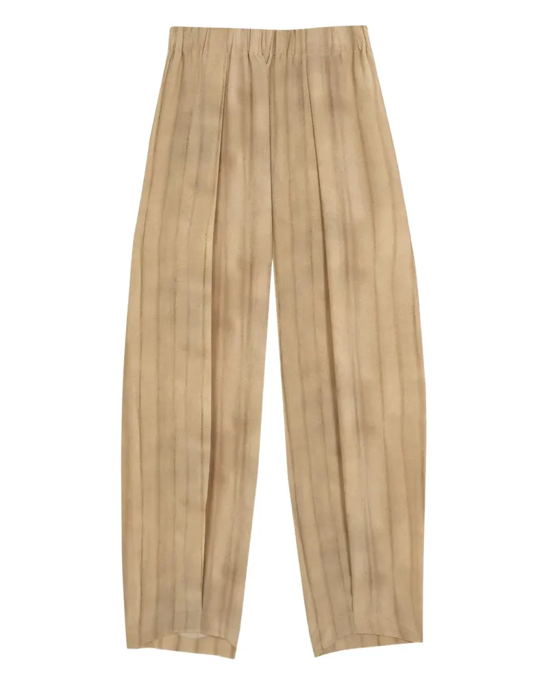 Cortana Fedra pleated print trousers - Nude Nude