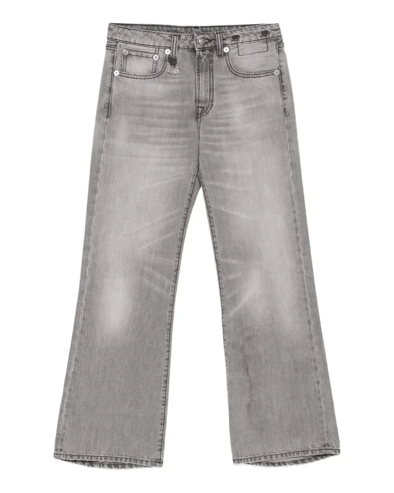 R13 Ausgeblichene Jeans mit Tragefalten - Grau Grau