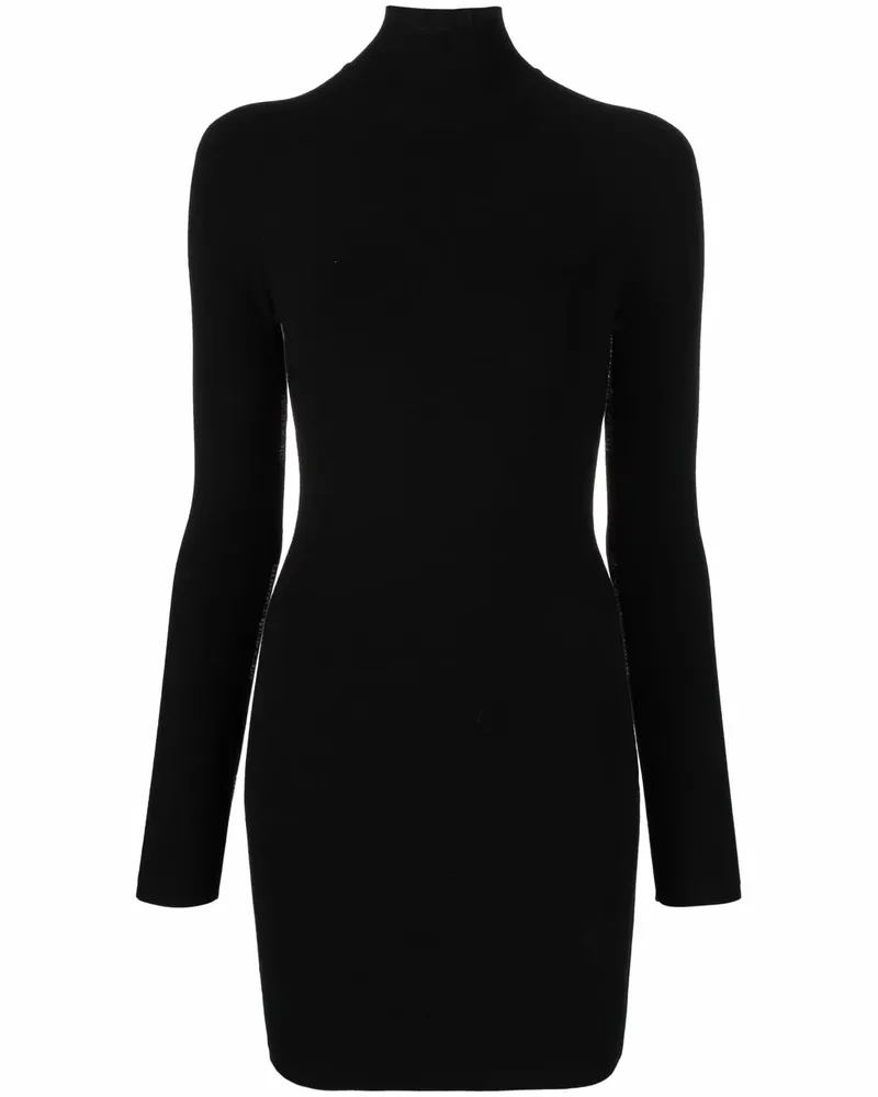Alexander Wang Kleid mit Intarsien-Logo - Schwarz Schwarz