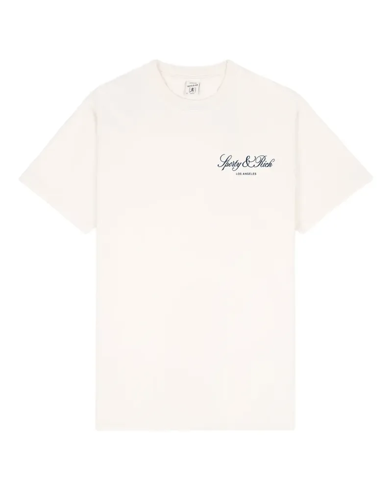 SPORTY & RICH T-Shirt mit Rundhalsausschnitt - Nude Nude