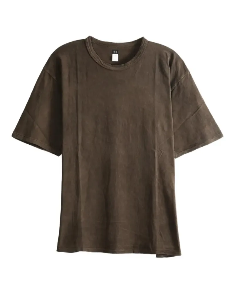 Taiga Takahashi Lot. 616 T-Shirt mit rundem Ausschnitt - Braun Braun