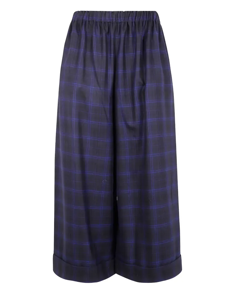 Daniela Gregis Cropped-Hose mit Schottenkaromuster - Blau Blau