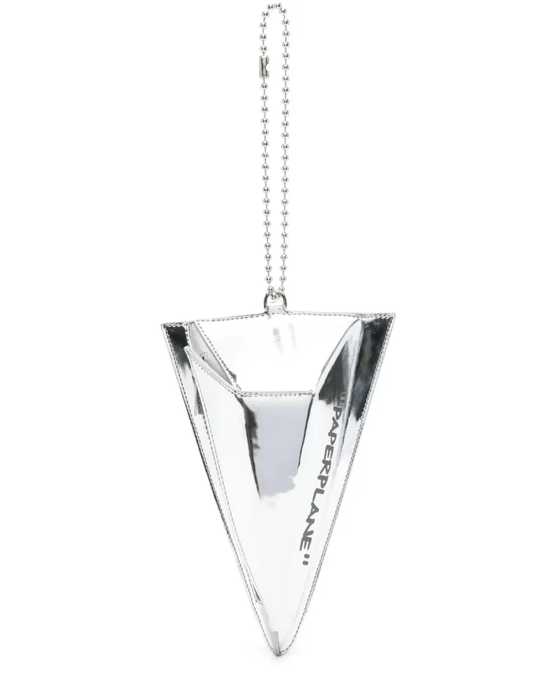 OFF-WHITE Paperplane Clutch - Silber Silber