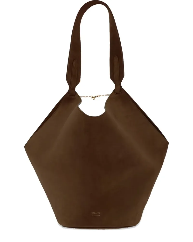 KHAITE suede shoulder bag - Braun Braun