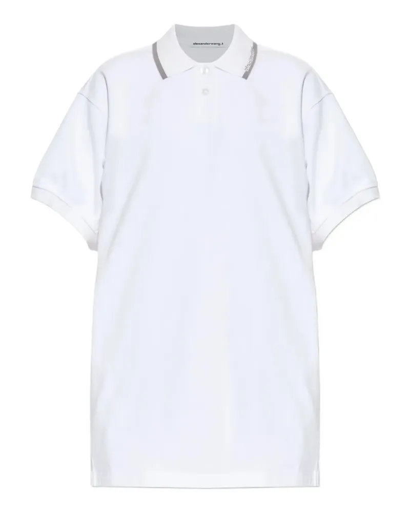 Alexander Wang Midikleid mit Poloshirtkragen - Weiß Weiß