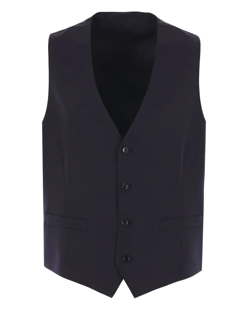 LARDINI Einreihige Weste - Blau Blau