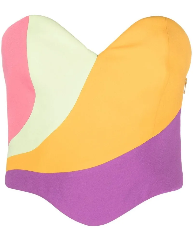 Moschino Bustier-Top in Colour-Block-Optik - Orange Orange