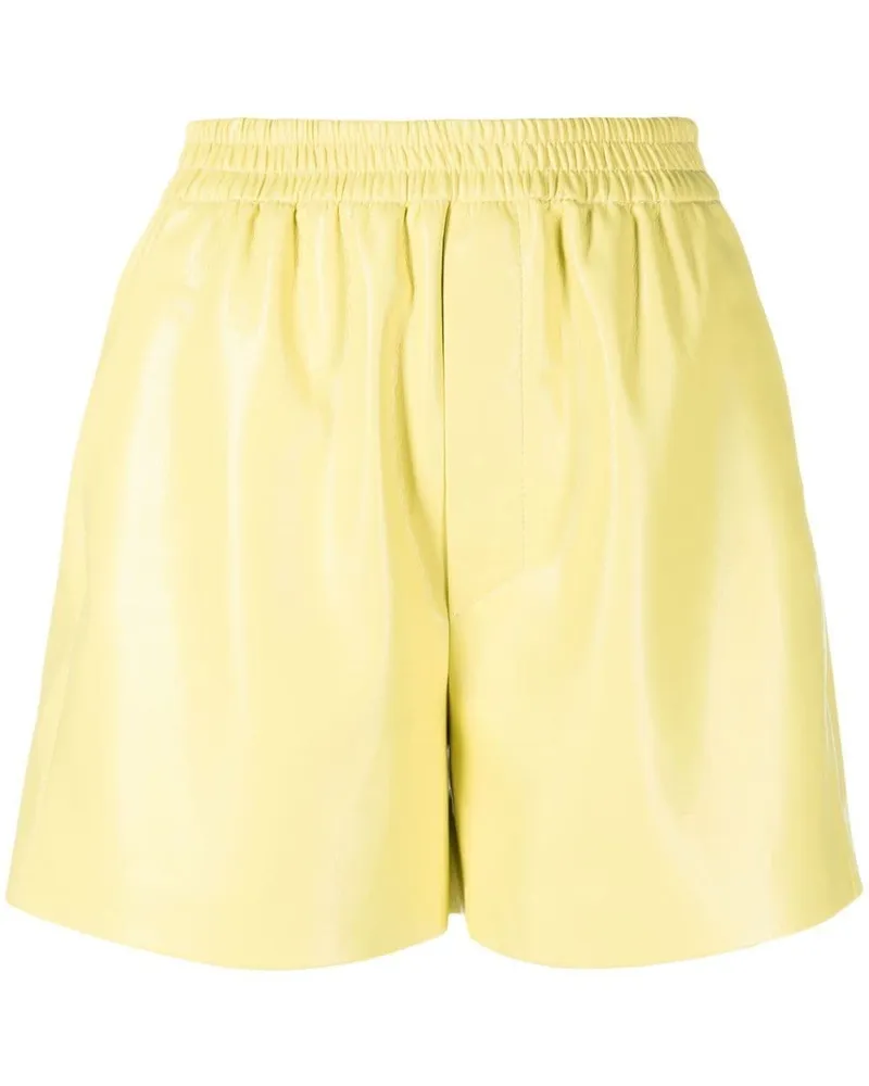 Nanushka Shorts mit Stretchbund Gelb