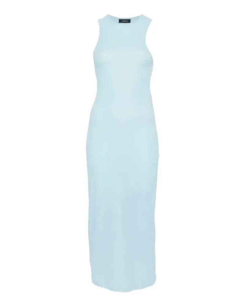 WARDROBE.NYC Trägerkleid aus geripptem Strick - Blau Blau